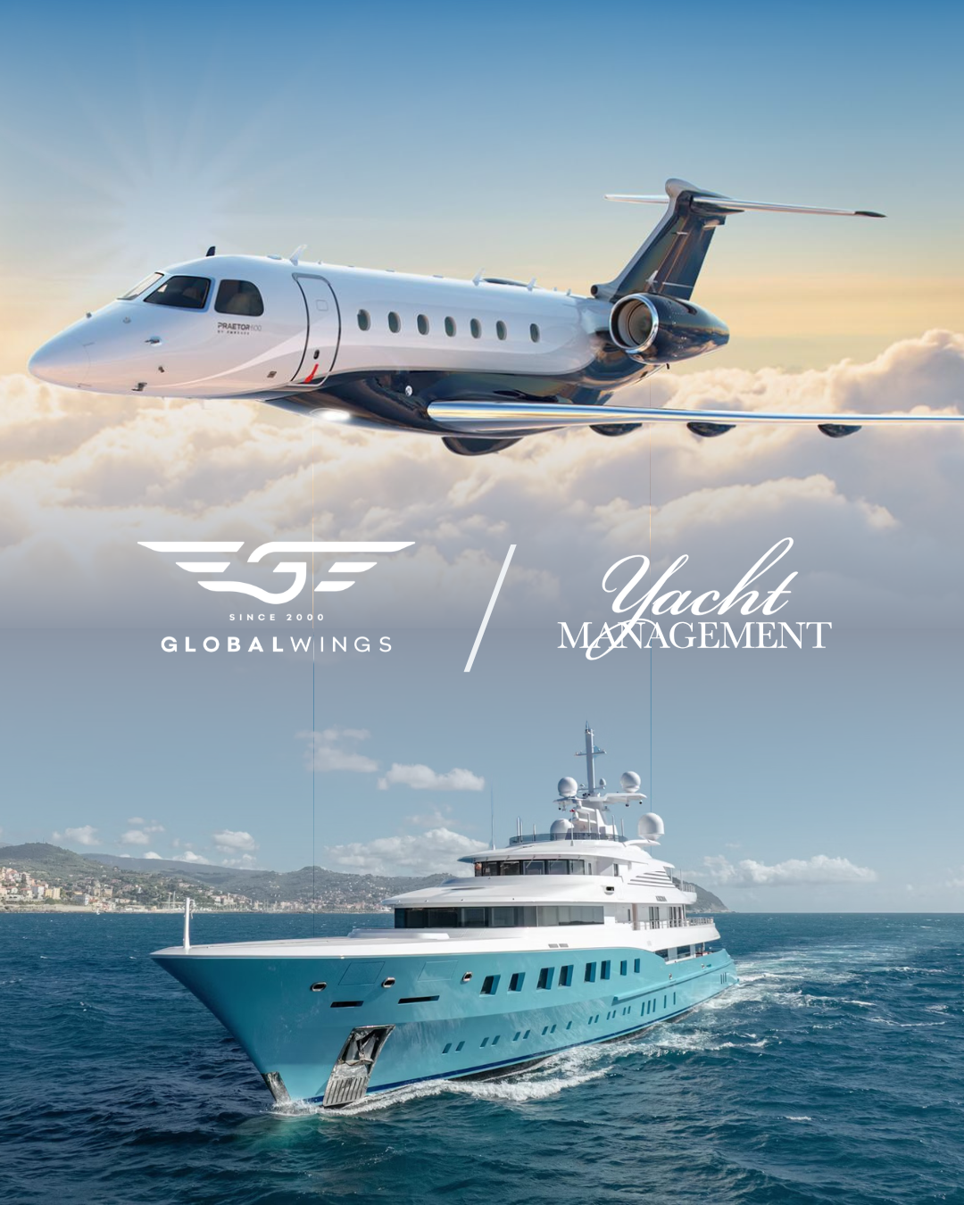 Global Wings & Yacht Management — Private Jet and Luxury Yacht Partnership